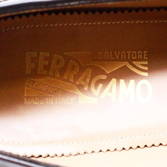 SALVATORE FERRAGAMO #43035 Mens Brown Leather Shoes (US 10.5 EU 41.5) main image 7